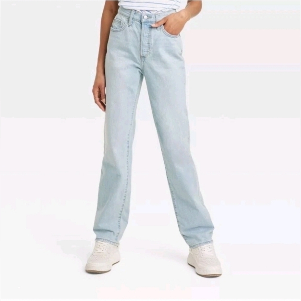 Universal Thread Women's High-Rise 90s Straight Jeans Slim Hip and Thigh Straigh